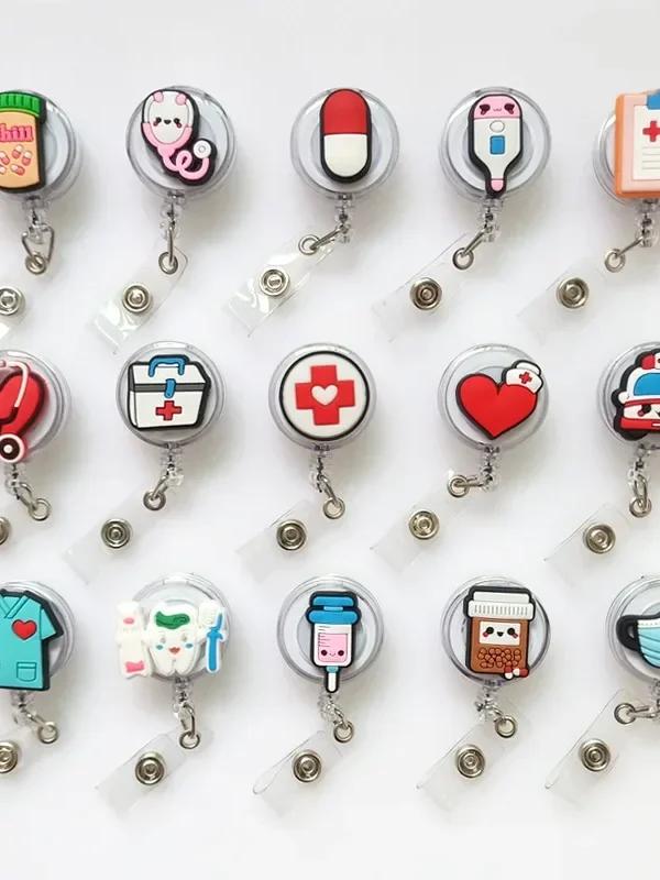 Prendedor retráctil para tarjeta de identificación - Enfermería