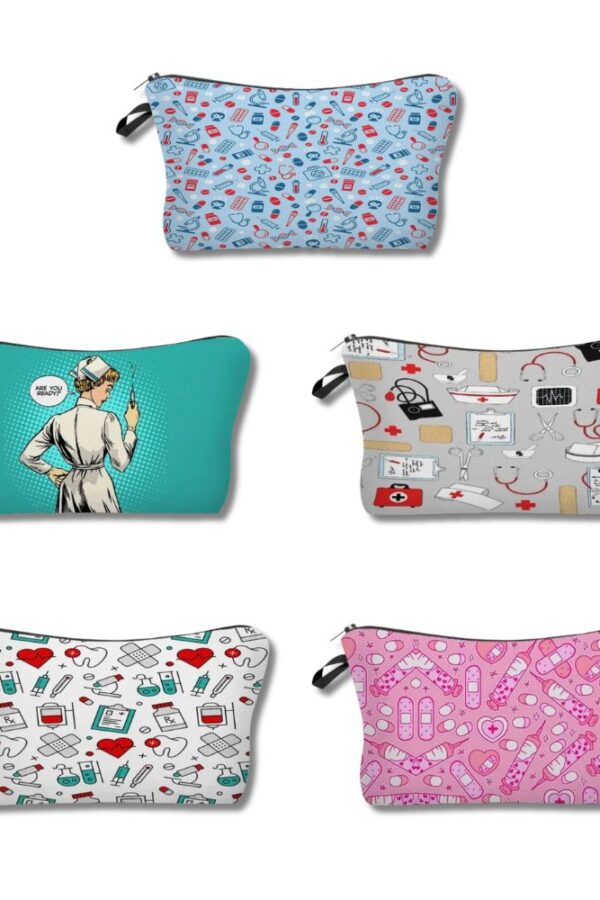 Bolso cartuchera con diseños varios estampados.