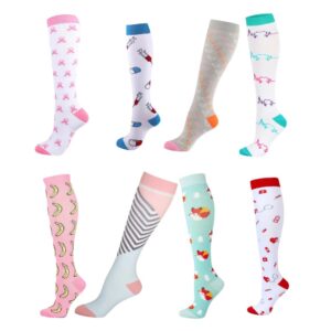 Medias de compresión unisex, diseños varios, S / M