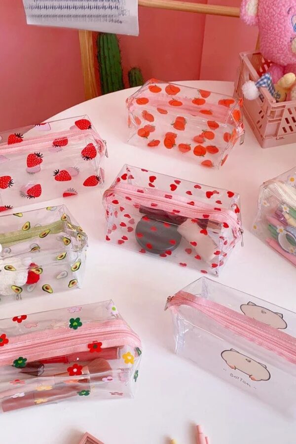 Cartuchera - neceser transparente diseños varios