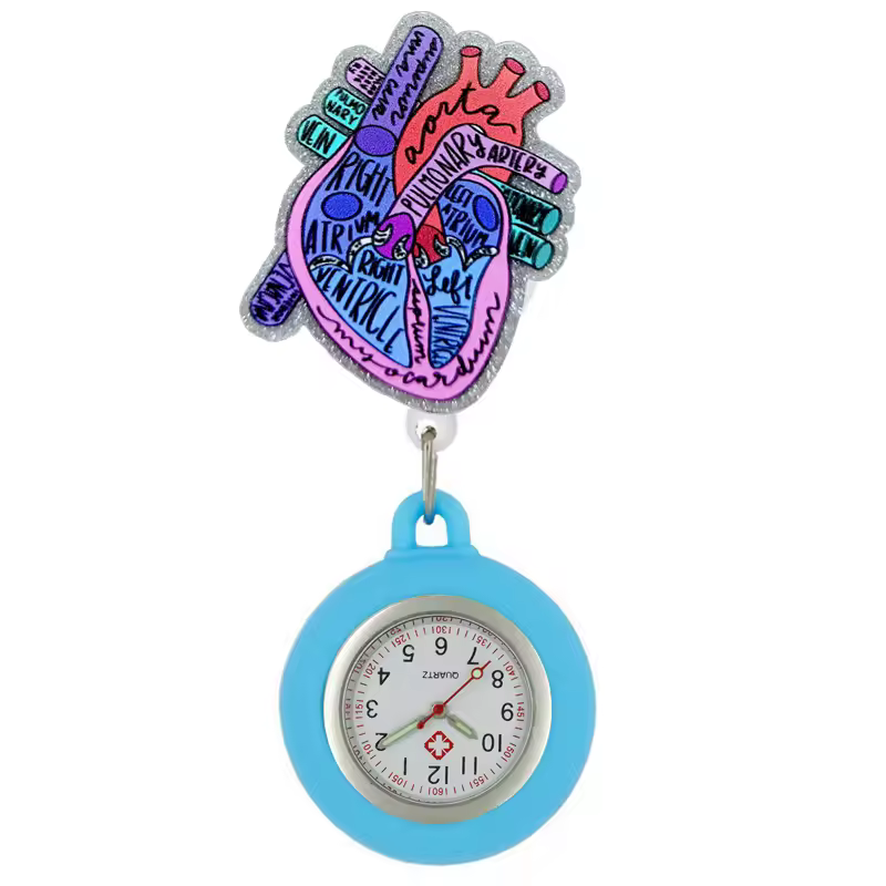 Reloj de silicona con prendedor retráctil para enfermería. - Imagen 13