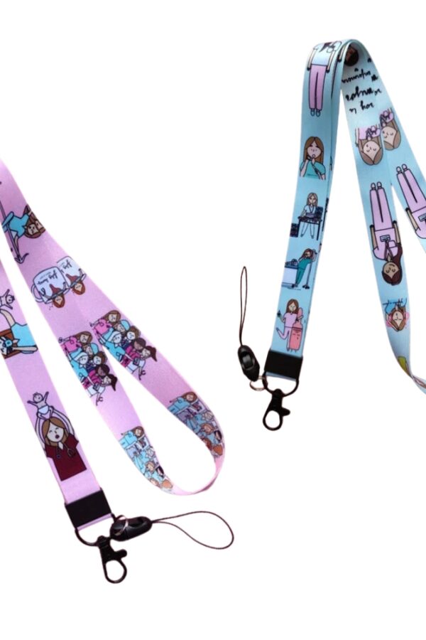 Cordon cinta para llaves o porta id con diseño enfermera