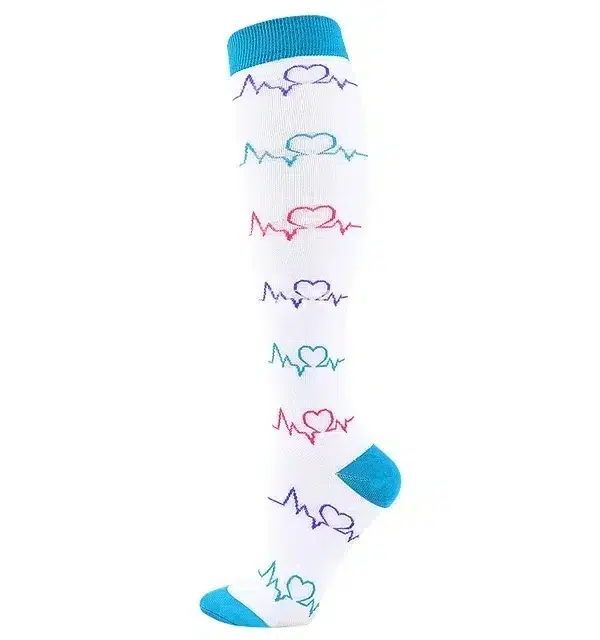 Medias de compresión unisex, diseños varios, S / M - Electro con talon azul