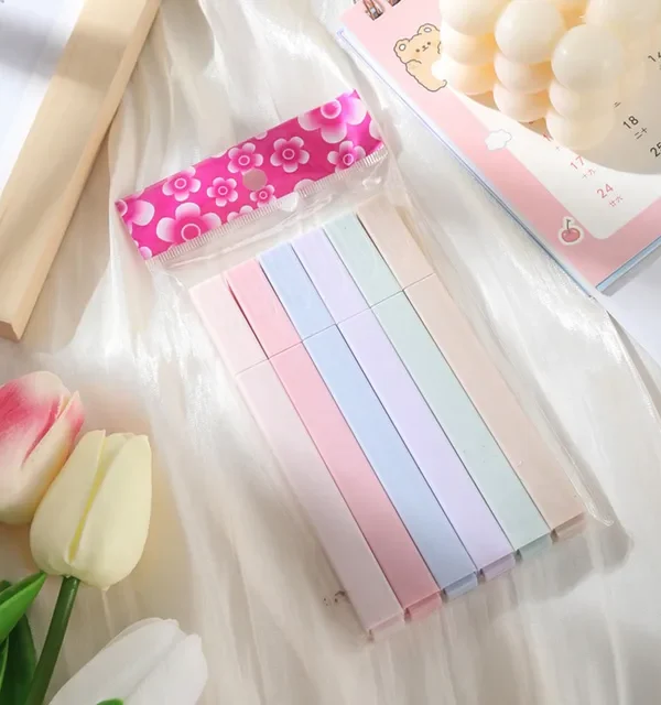 Marcadores color pastel Set 6 unidades.