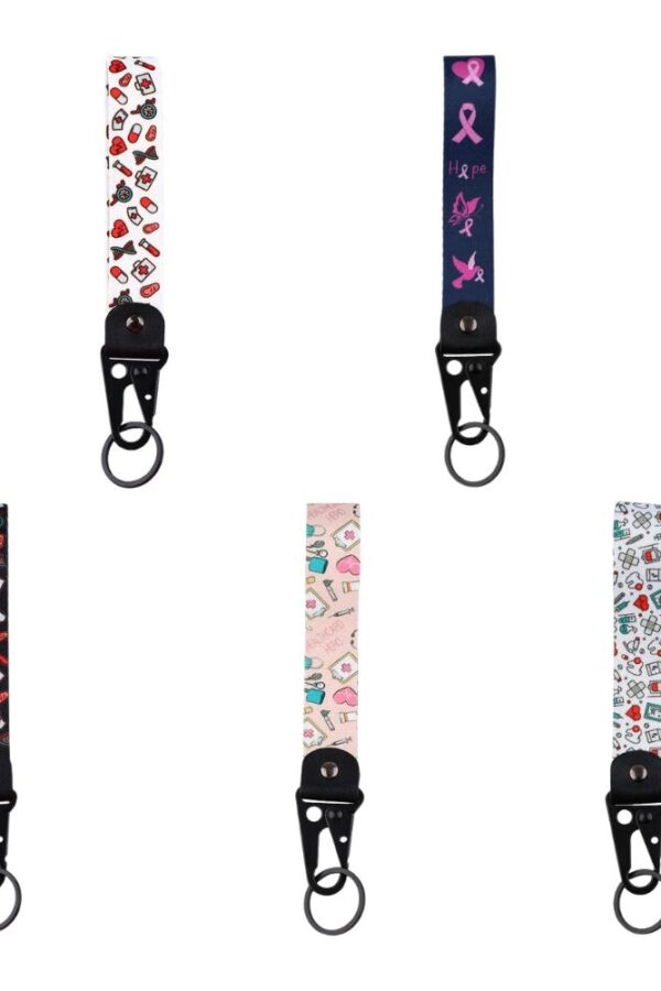 Cinta cordón lazo llavero corto con diseño enfermeria medicina