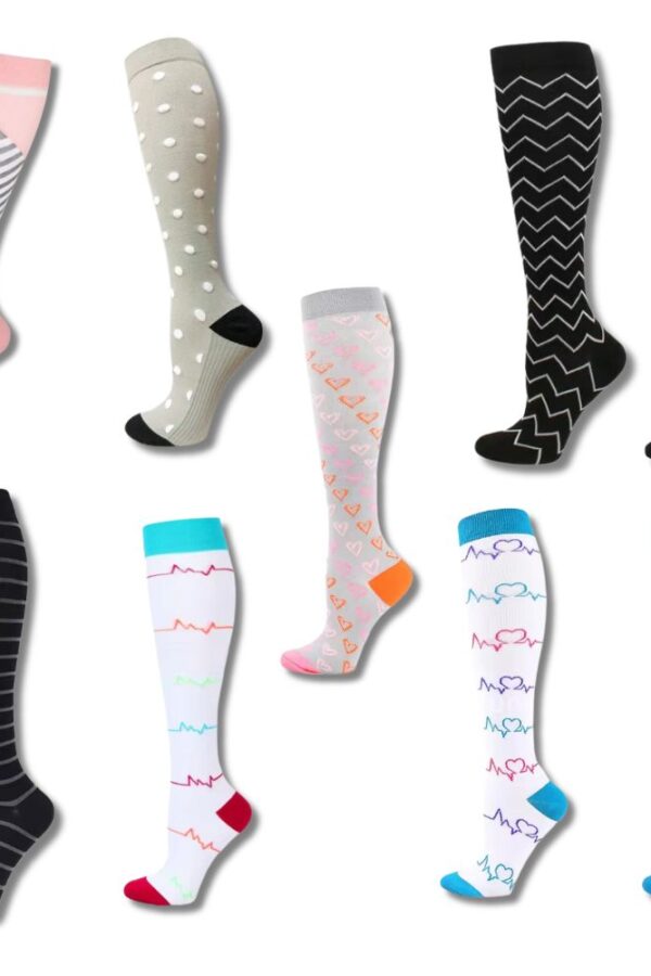 Medias de compresión unisex, diseños varios, L / XL