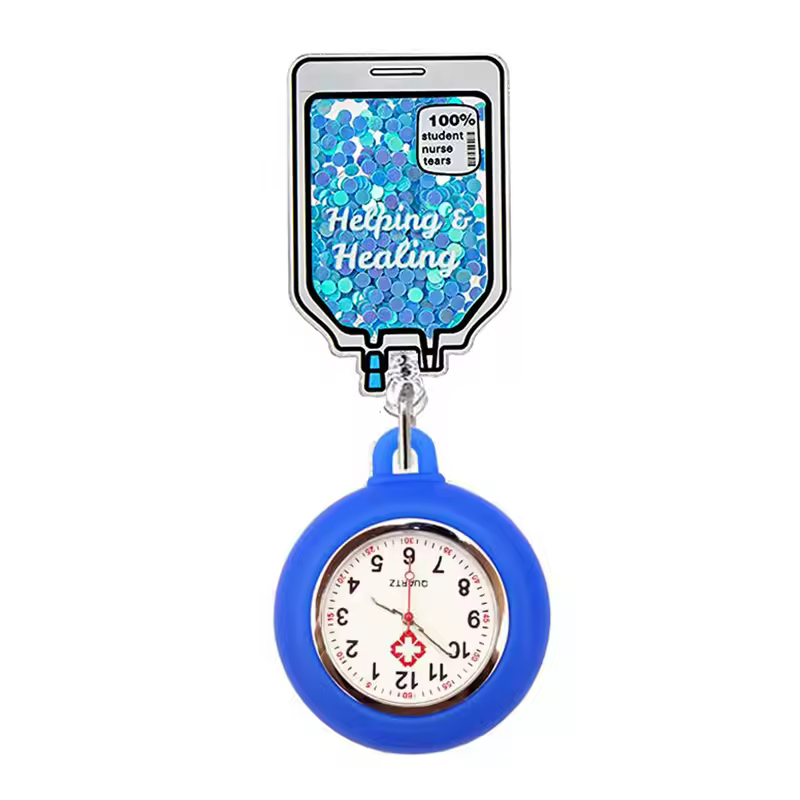 Reloj de silicona con prendedor retráctil para enfermería. - Imagen 11