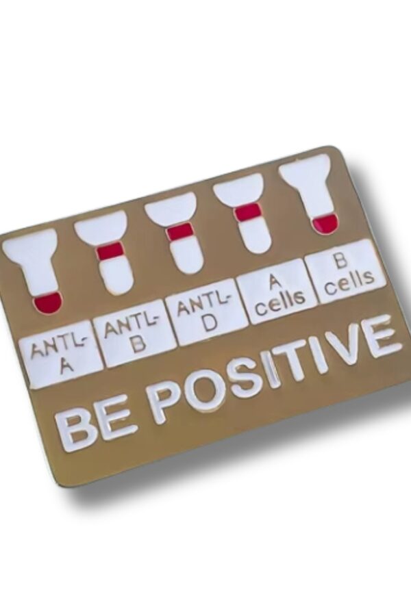 Pin para ropa tarjeta de gel grupo sanguíneo