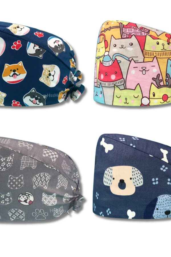 Gorro quirúrgico estampado – enfermería, medicina, veterinaria.