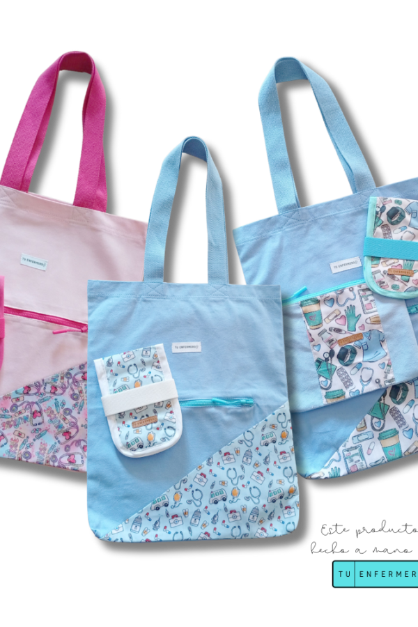 Tote Bag estampado con bolsillo – Exclusivo Tu Enfermero.