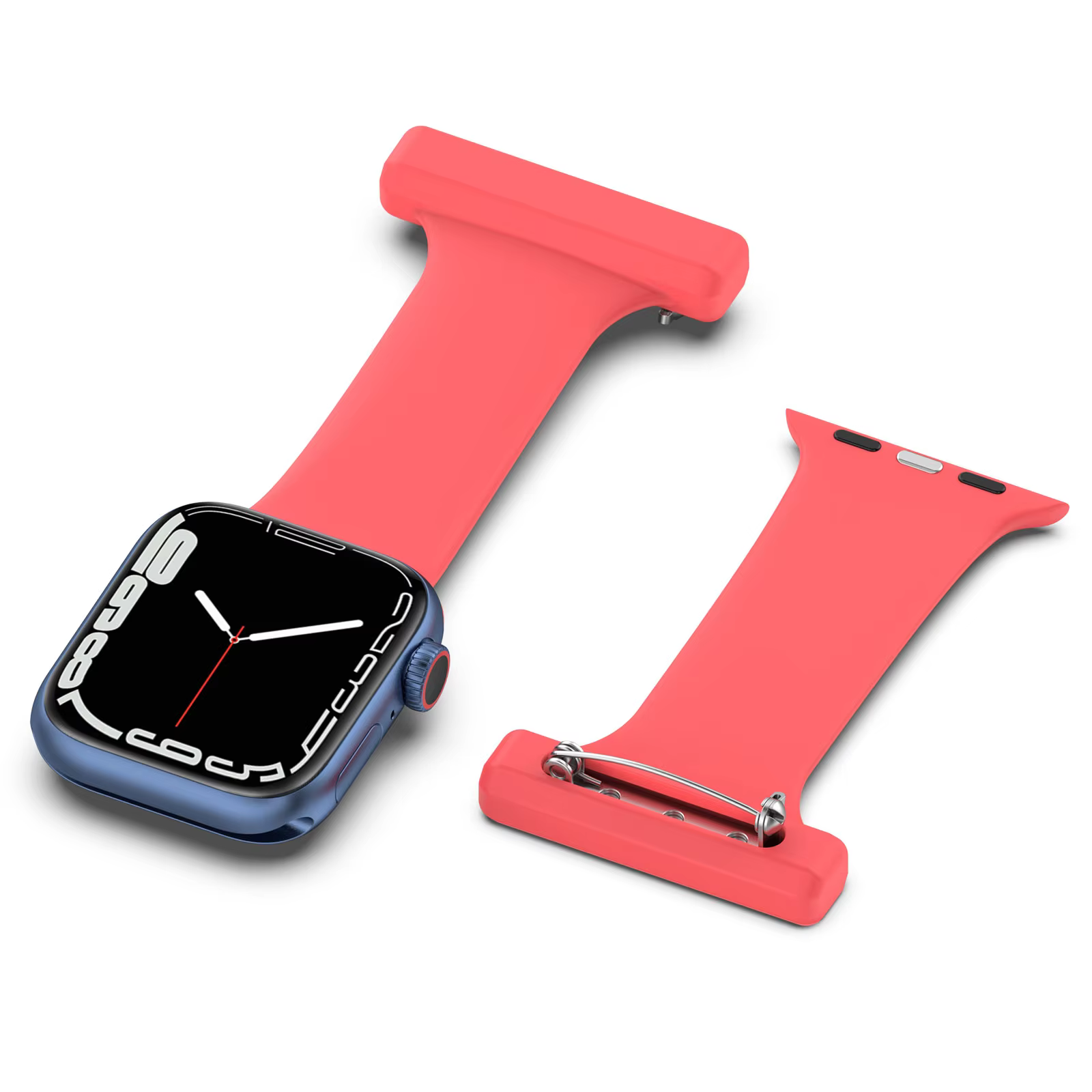 Correa para Apple Watch de silicona con prendedor colgante para enfermería - Imagen 7