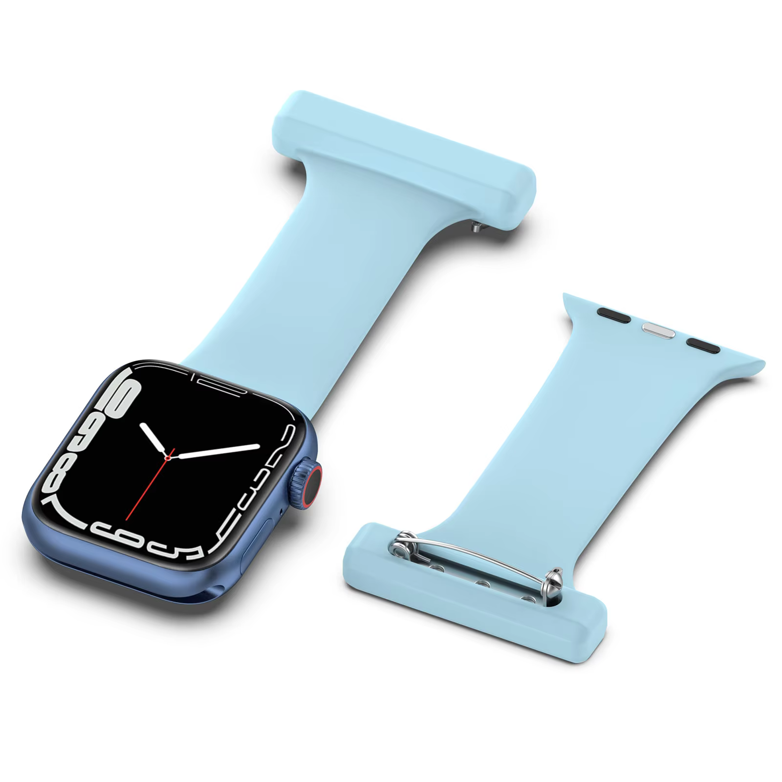 Correa para Apple Watch de silicona con prendedor colgante para enfermería - Imagen 8