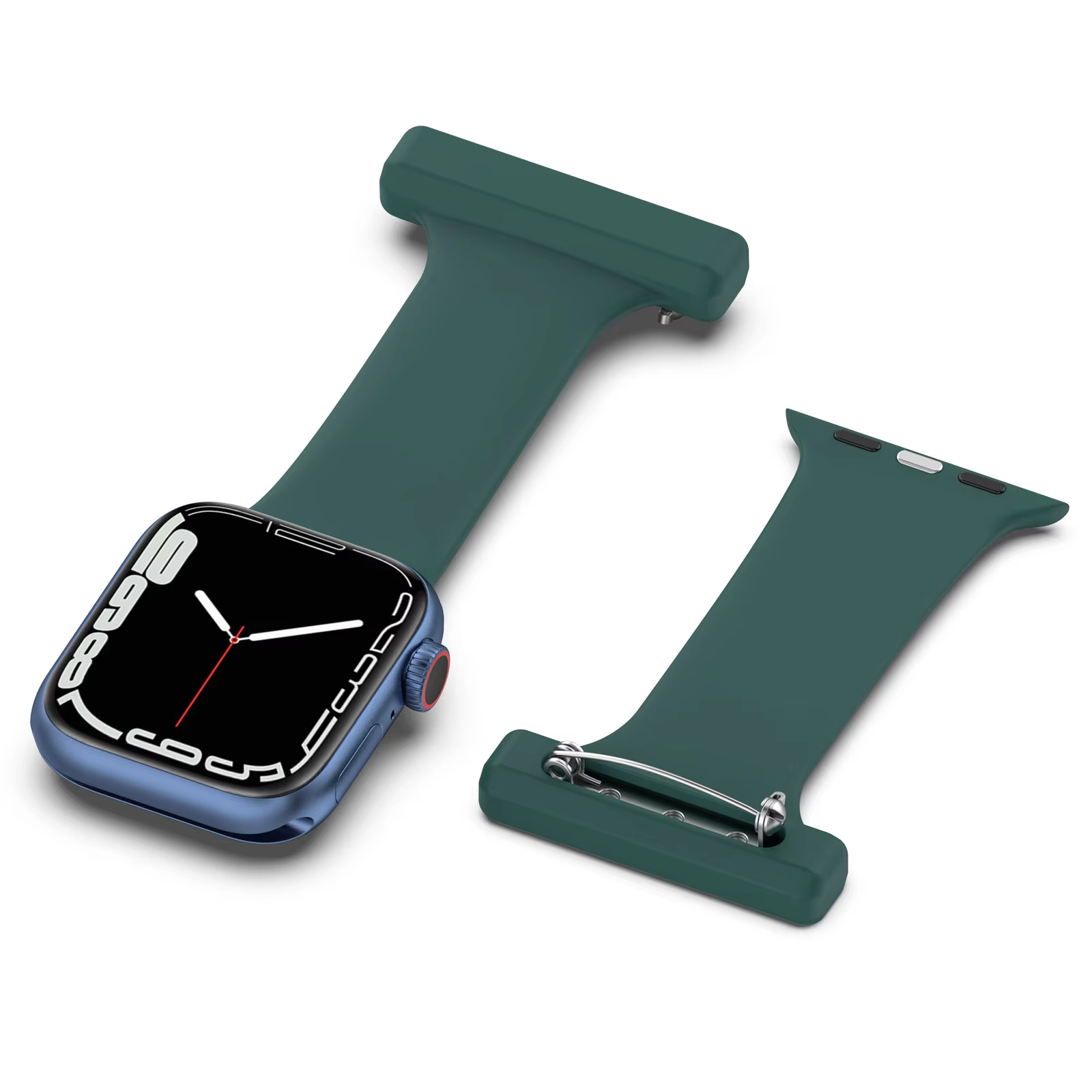 Correa para Apple Watch de silicona con prendedor colgante para enfermería - Imagen 9