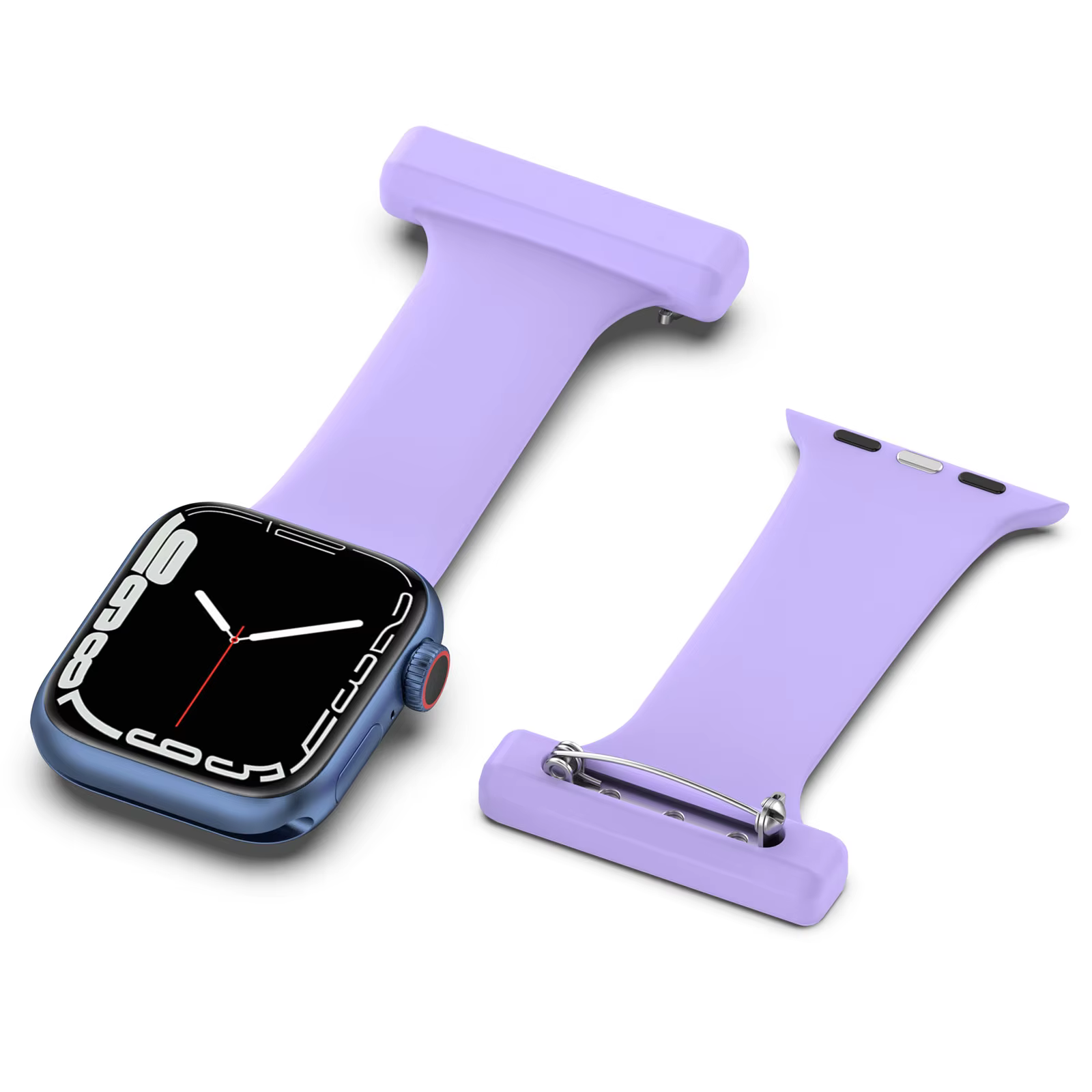 Correa para Apple Watch de silicona con prendedor colgante para enfermería - Imagen 11