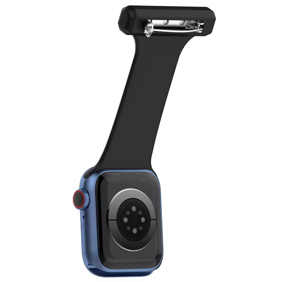 Correa para Apple Watch de silicona con prendedor colgante para enfermería - Imagen 4
