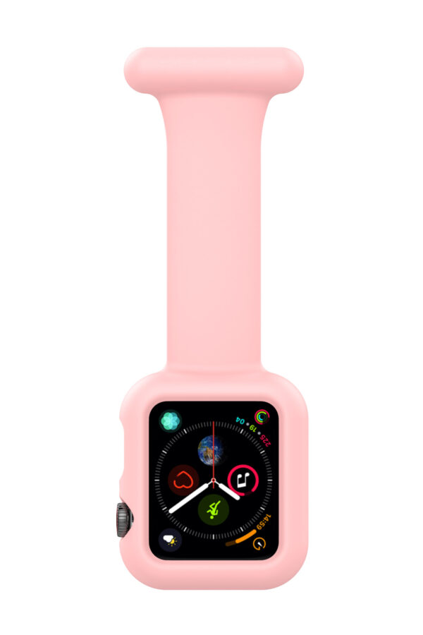 Funda para Apple Watch de silicona con prendedor colgante para enfermería